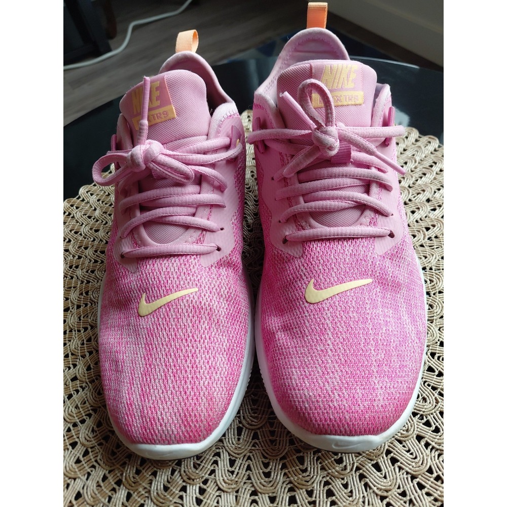 Women's Size 8.5 Nike Flex Trainer 9 Cross Training Shoes Pink AQ7491-600